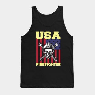 USA FIREFIGHTER Tank Top